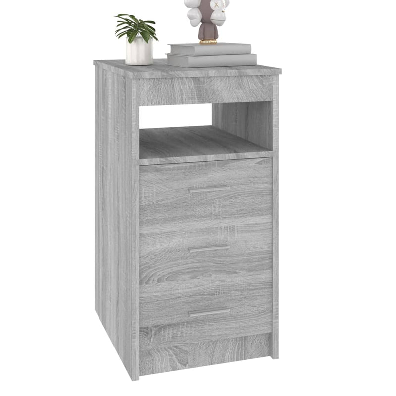 vidaXL zürke sonoma színű szerelt fa éjjeliszekrény 40 x 50 x 76 cm