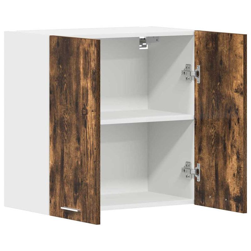 vidaXL “Lyon” füstös tölgy színű szerelt fa éjjeliszekrény