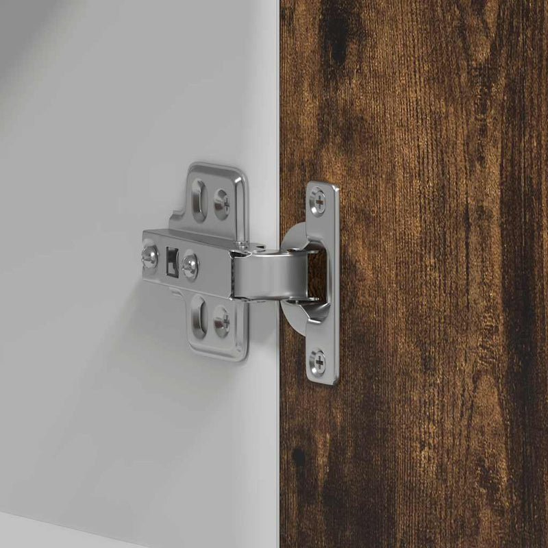 vidaXL “Lyon” füstös tölgy színű szerelt fa éjjeliszekrény