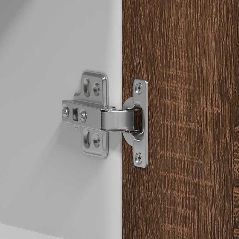 vidaXL “Lyon” barna tölgyszínű szerelt fa éjjeliszekrény