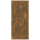 vidaXL füstös tölgy színű fa fürdőszobaszekrény 82,5x30,5x185,5 cm