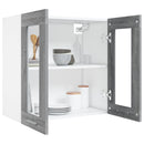 vidaXL szürke sonoma színű szerelt fa függő üvegszekrény 60x31x60 cm