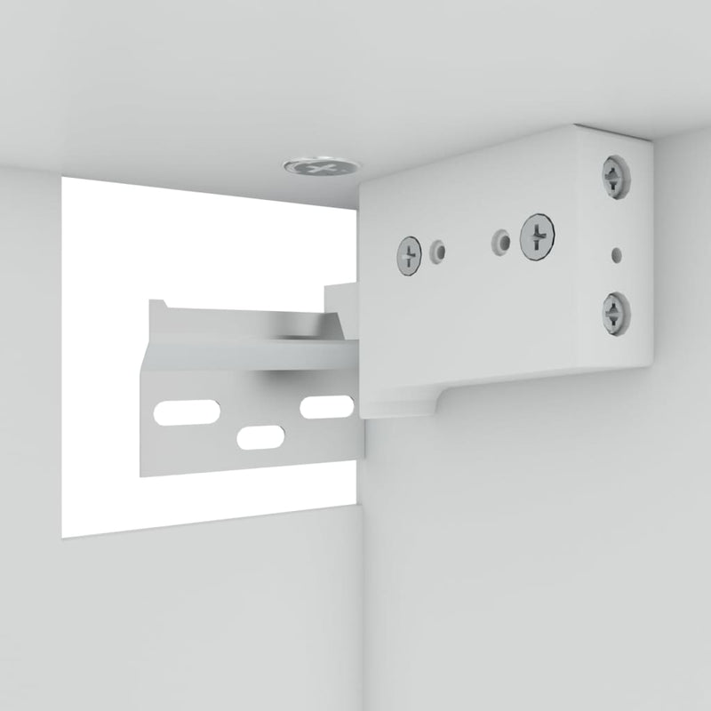 vidaXL szürke sonoma színű szerelt fa függő üvegszekrény 60x31x60 cm