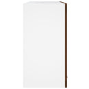 vidaXL “Lyon” barna tölgy színű szerelt fa üvegszekrény