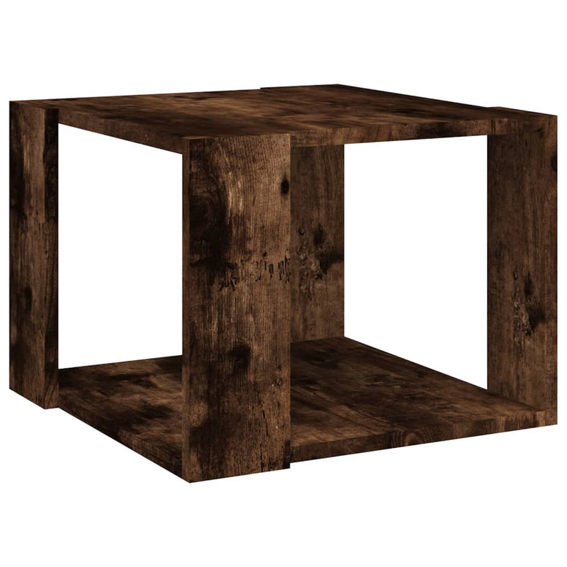 vidaXL füstös tölgy színű szerelt fa dohányzóasztal 40 x 40 x 30 cm
