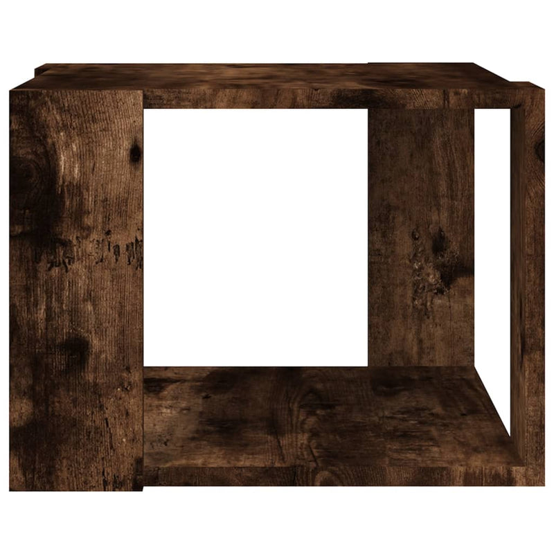 vidaXL füstös tölgy színű szerelt fa dohányzóasztal 40 x 40 x 30 cm