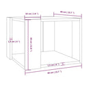 vidaXL füstös tölgy színű szerelt fa dohányzóasztal 40 x 40 x 30 cm