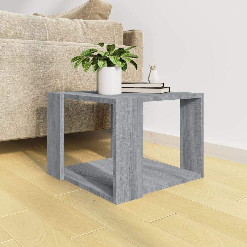 vidaXL szürke sonoma színű szerelt fa dohányzóasztal 40 x 40 x 30 cm