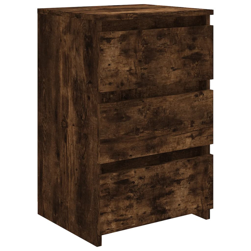vidaXL 2 db füstös tölgy színű szerelt fa éjjeliszekrény 40x35x62,5 cm