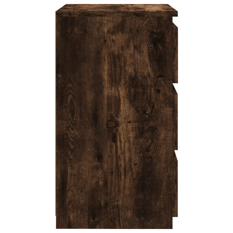 vidaXL 2 db füstös tölgy színű szerelt fa éjjeliszekrény 40x35x62,5 cm