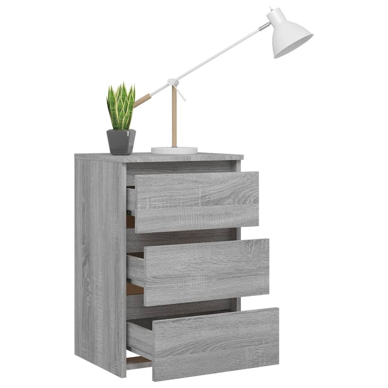 vidaXL szürke sonoma színű szerelt fa éjjeliszekrény 40 x 35 x 62,5 cm