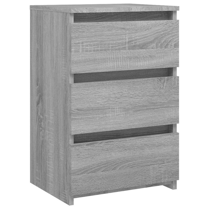 vidaXL 2 db szürke sonoma szerelt fa éjjeliszekrény 40x35x62,5 cm