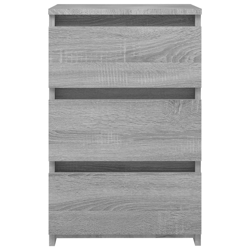 vidaXL 2 db szürke sonoma szerelt fa éjjeliszekrény 40x35x62,5 cm