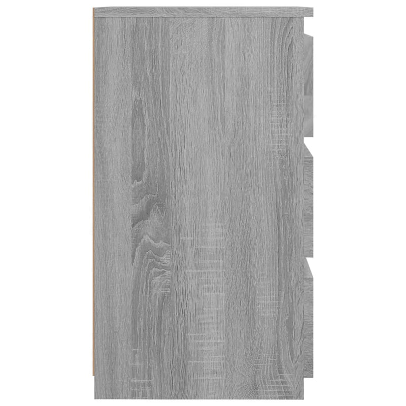vidaXL 2 db szürke sonoma szerelt fa éjjeliszekrény 40x35x62,5 cm