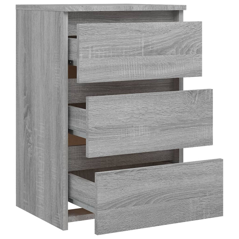 vidaXL 2 db szürke sonoma szerelt fa éjjeliszekrény 40x35x62,5 cm