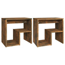 vidaXL 2 db füstös tölgy színű szerelt fa éjjeliszekrény 40x30x40 cm