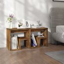 vidaXL 2 db füstös tölgy színű szerelt fa éjjeliszekrény 40x30x40 cm