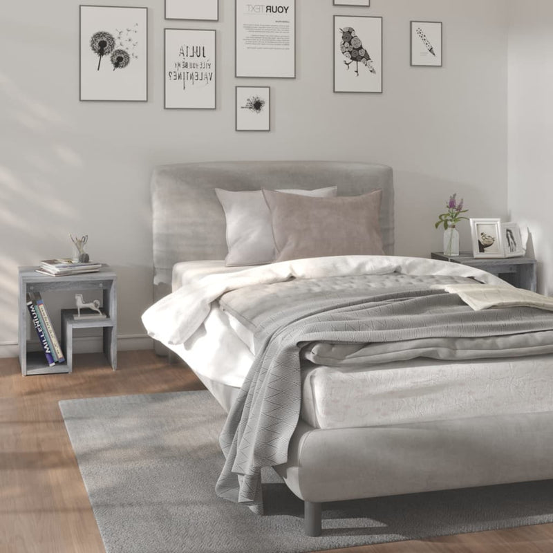 vidaXL 2 db szürke sonoma szerelt fa éjjeliszekrény 40 x 30 x 40 cm