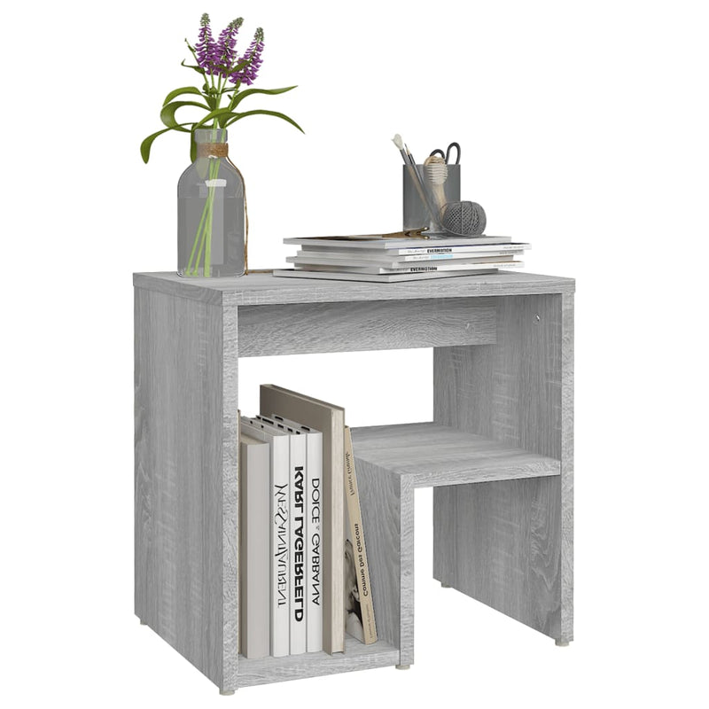 vidaXL 2 db szürke sonoma szerelt fa éjjeliszekrény 40 x 30 x 40 cm