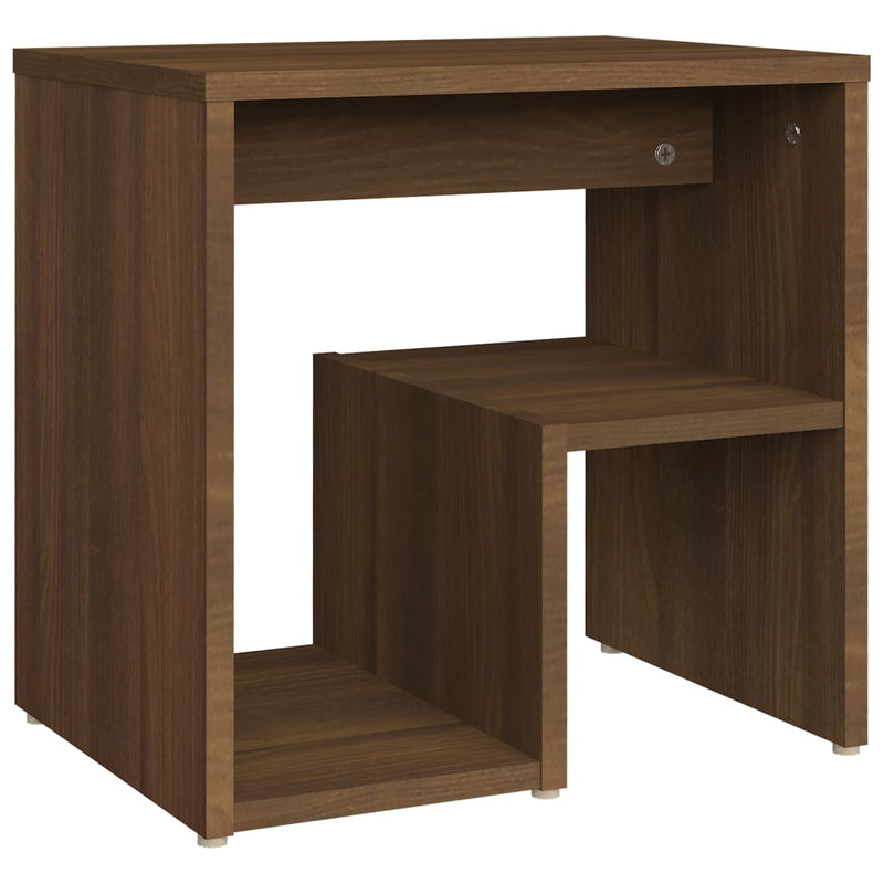 vidaXL 2 db barna tölgy színű szerelt fa éjjeliszekrény 40x30x40 cm