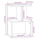 vidaXL 2 db szürke sonoma színű szerelt fa éjjeliszekrény 35x35x55 cm