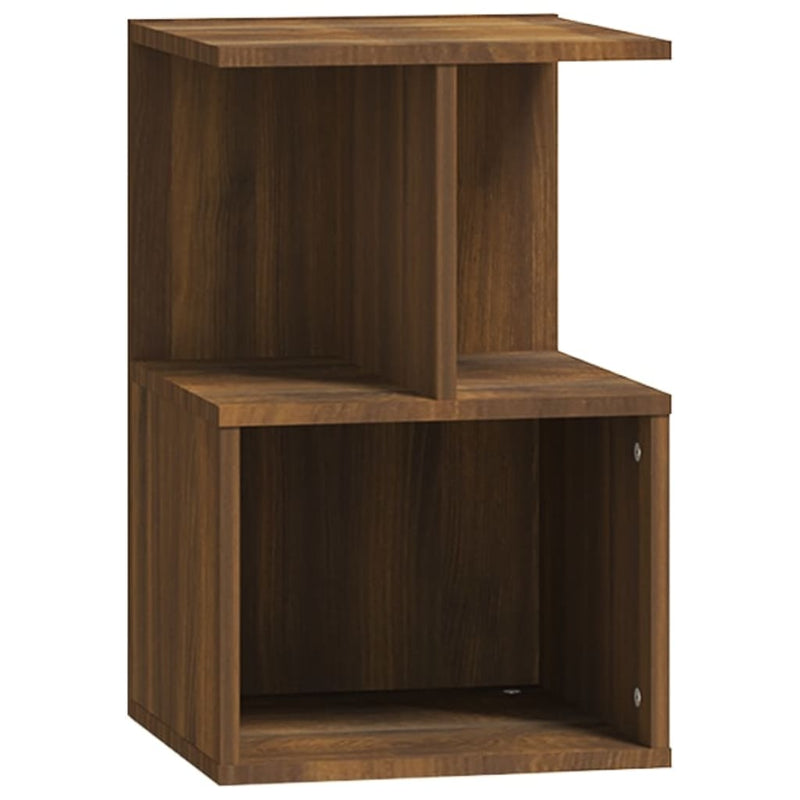 vidaXL 2 db barna tölgy színű szerelt fa éjjeliszekrény 35x35x55 cm