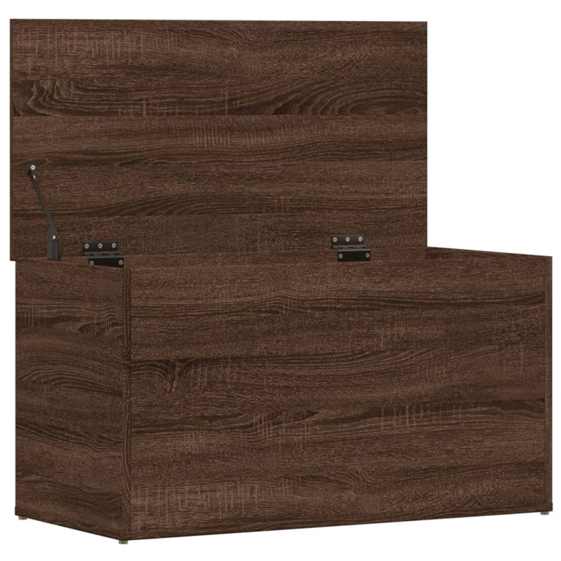 vidaXL barna tölgyszínű szerelt fa tárolóláda 84 x 42 x 46 cm