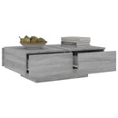 vidaXL szürke sonoma színű szerelt fa dohányzóasztal 90 x 60 x 31 cm