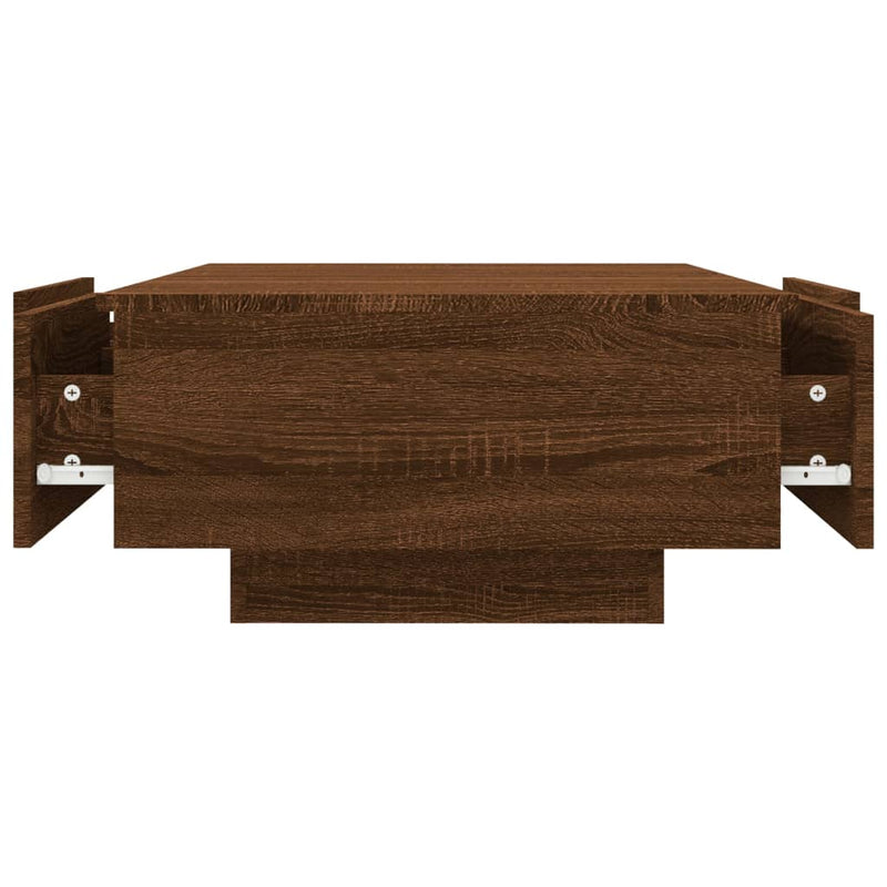 vidaXL barna tölgy színű szerelt fa dohányzóasztal 90 x 60 x 31 cm