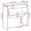 vidaXL szürke sonoma színű szerelt fa tálalóasztal 80 x 30 x 80 cm