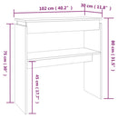 vidaXL füstös tölgy színű szerelt fa tálalóasztal 102 x 30 x 80 cm