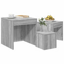 vidaXL 3 db szürke sonoma színű szerelt fa dohányzóasztal