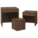 vidaXL 3 db barna tölgy színű szerelt fa dohányzóasztal