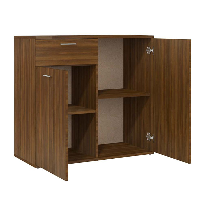 vidaXL barna tölgyszínű szerelt fa tálalószekrény 80x36x75 cm
