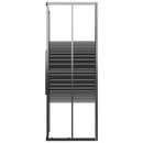 vidaXL fekete csíkos ESG zuhanykabin 80 x 80 x 180 cm