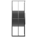 vidaXL fekete csíkos ESG zuhanykabin 80 x 80 x 180 cm