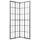 vidaXL fekete ESG tejüveg zuhanykabin 70 x 70 x 180 cm