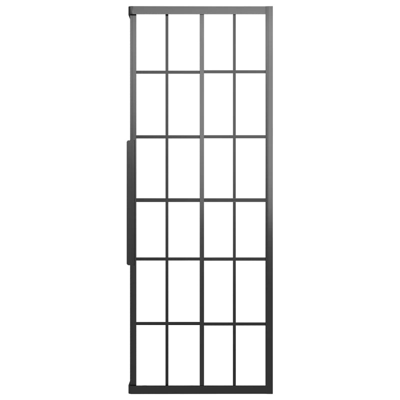 vidaXL fekete ESG tejüveg zuhanykabin 70 x 70 x 180 cm