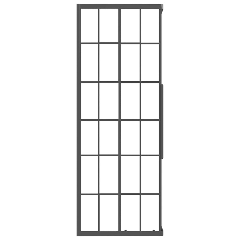 vidaXL fekete ESG tejüveg zuhanykabin 70 x 70 x 180 cm