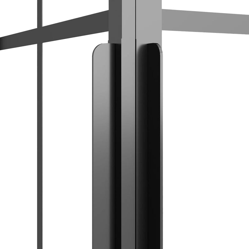vidaXL fekete ESG tejüveg zuhanykabin 70 x 70 x 180 cm