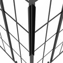 vidaXL fekete ESG tejüveg zuhanykabin 70 x 70 x 180 cm