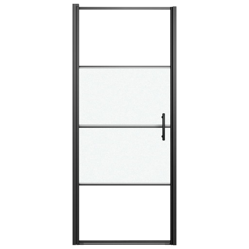 vidaXL fekete selyemmatt edzett üveg zuhanyajtó 81 x 195 cm