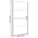 vidaXL fekete selyemmatt edzett üveg zuhanyajtó 100 x 178 cm