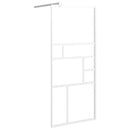 vidaXL fehér ESG üveg zuhanyfal küszöb nélküli zuhanyhoz 80 x 195 cm