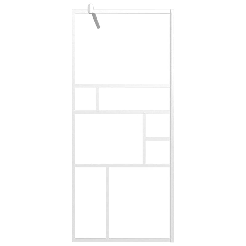 vidaXL fehér ESG üveg zuhanyfal küszöb nélküli zuhanyhoz 90x195 cm
