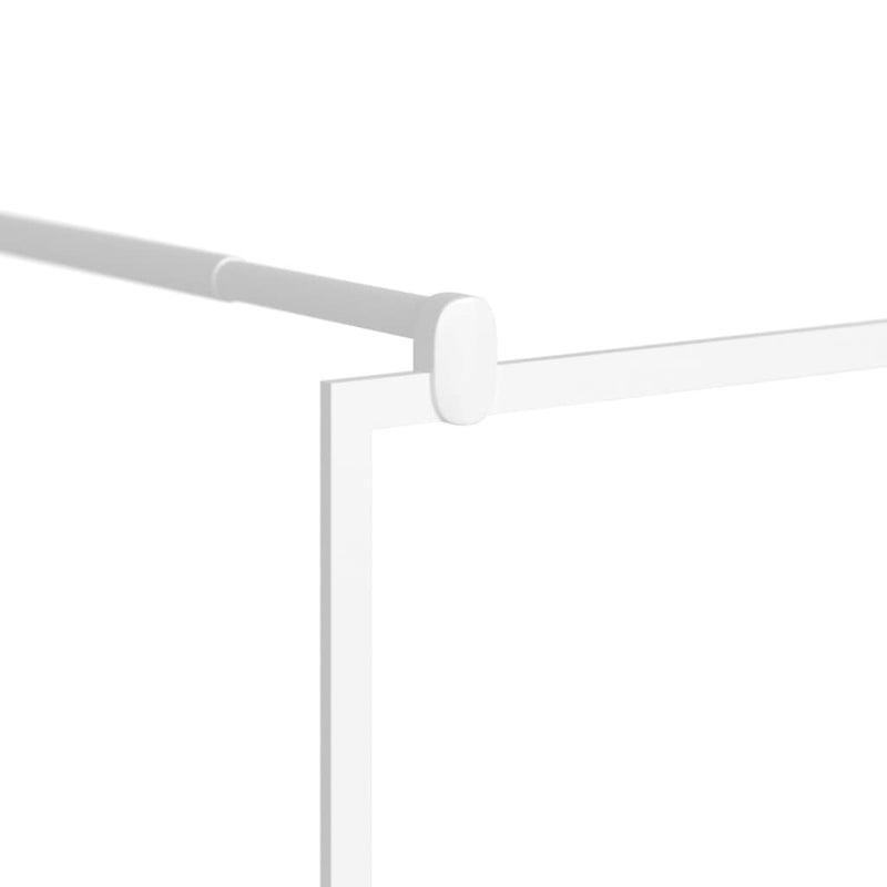 vidaXL fehér ESG üveg zuhanyfal küszöb nélküli zuhanyhoz 90x195 cm