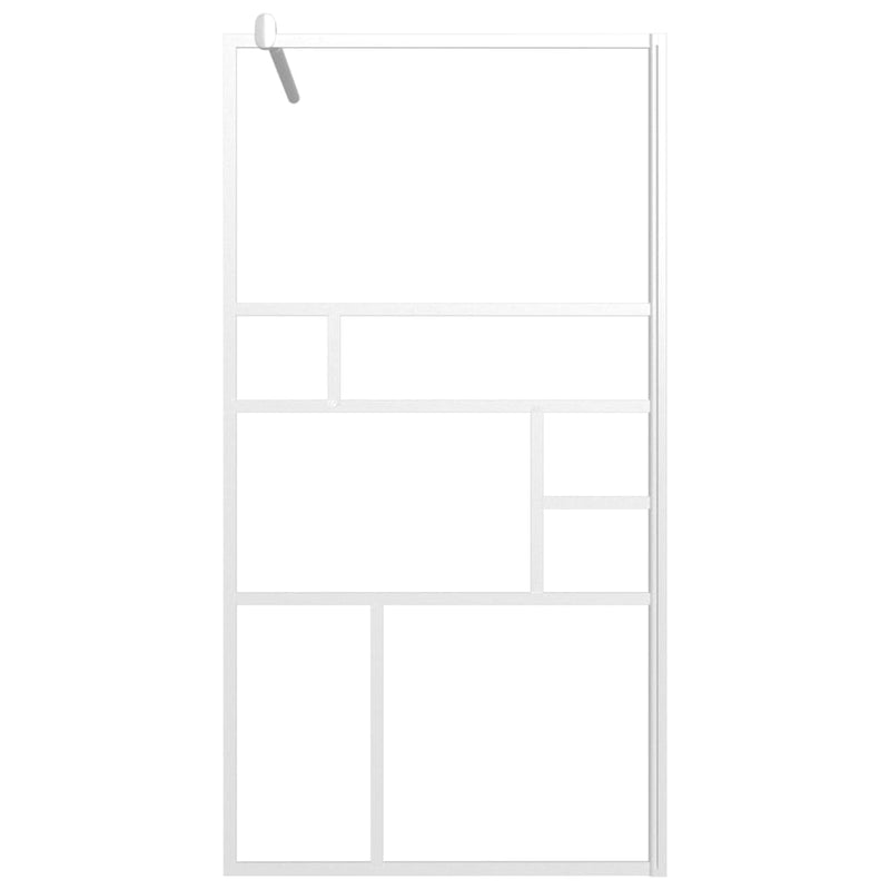 vidaXL fehér ESG üveg zuhanyfal küszöb nélküli zuhanyhoz 100x195 cm