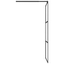 vidaXL fekete selyemmatt ESG üveg zuhanyfal 80 x 195 cm
