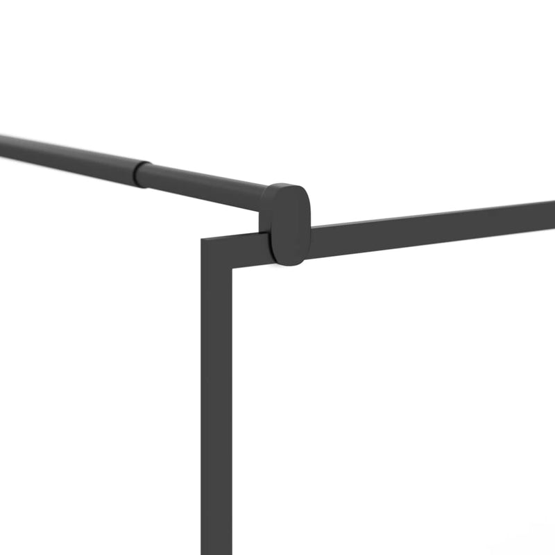 vidaXL fekete ESG tejüveg zuhanyfal küszöb nélküli zuhanyhoz 80x195 cm
