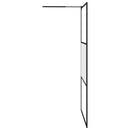 vidaXL fekete ESG tejüveg zuhanyfal küszöb nélküli zuhanyhoz 115x195cm